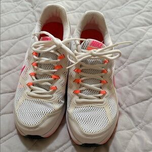 Nike Women's White and Bright Pink Sneakers